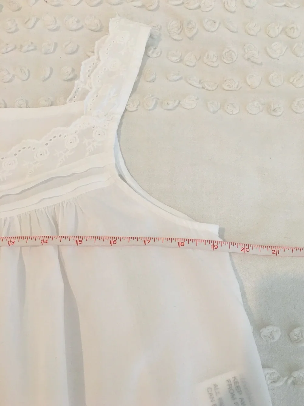 VTG Lanz of Salzburg White 100% Cotton Nightgown Sz S Eyelet Lace Cottagecore